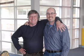 Dr Dioni Cendon and Prof John Dodson for International Hug a climate change scientist day
