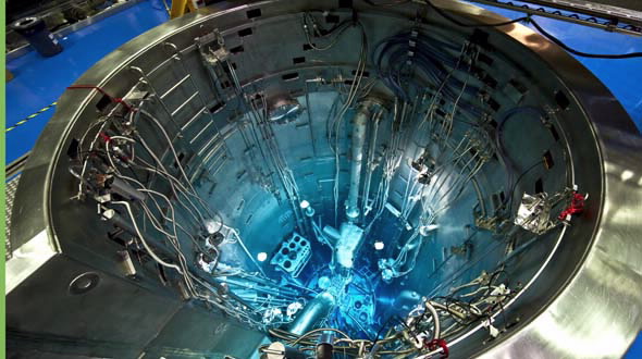 A photo taken in 2009 looking inside the OPAL reactor