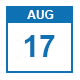 17 August date button