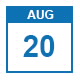 20 August date button