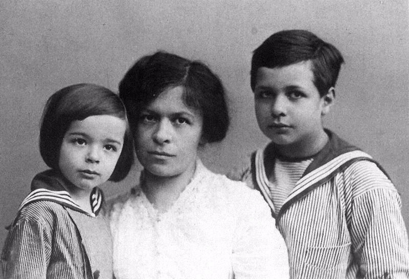 Mileva Maric Einstein with her two sons 